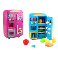 Thumbnail for Kitchen Refrigerator Toy Fridge Playset With Play Food Set Pretend For Kids